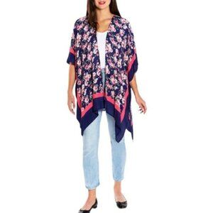 Mario Serrani Ladies' Fashion Wrap blue and floral